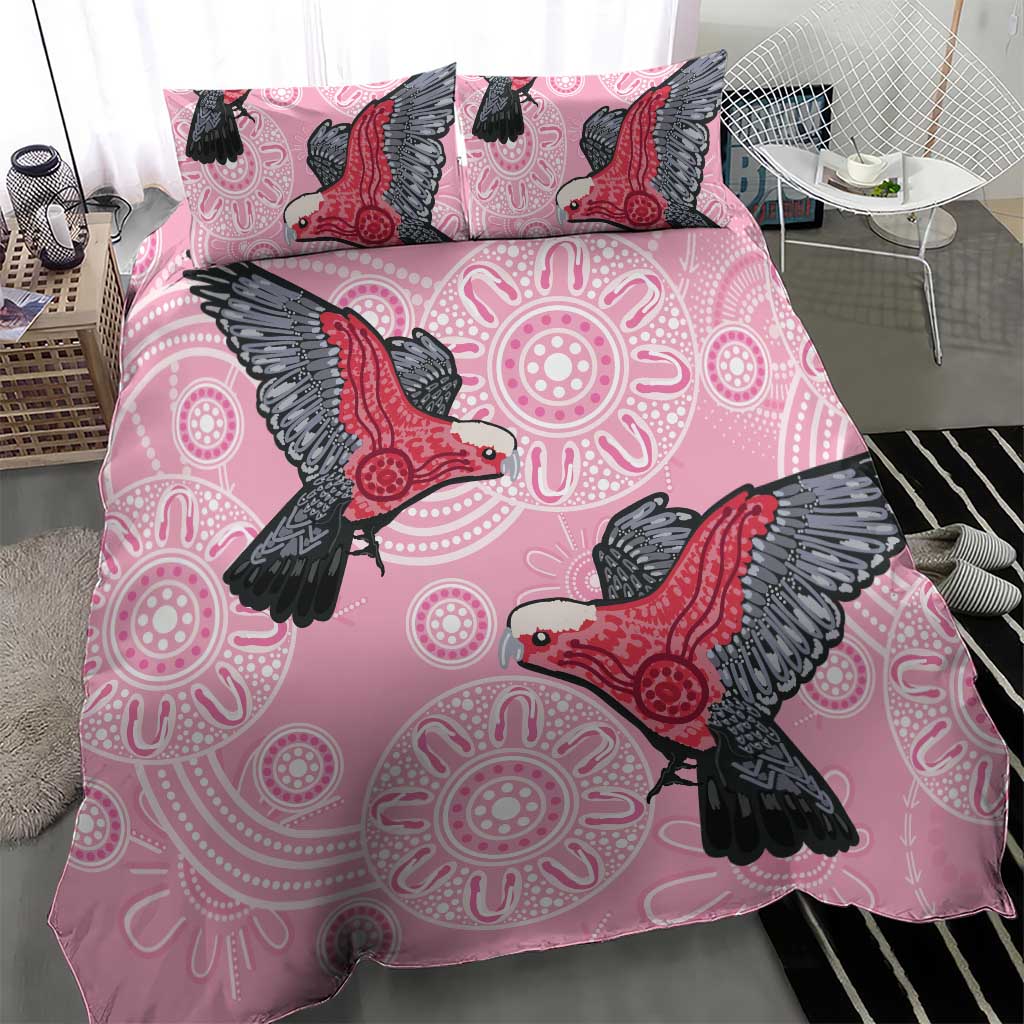 Pink Galah Aussie Aboriginal Bedding Set Soaring High - Aussie Hoodie
