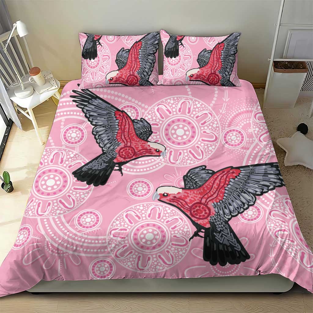 Pink Galah Aussie Aboriginal Bedding Set Soaring High - Aussie Hoodie
