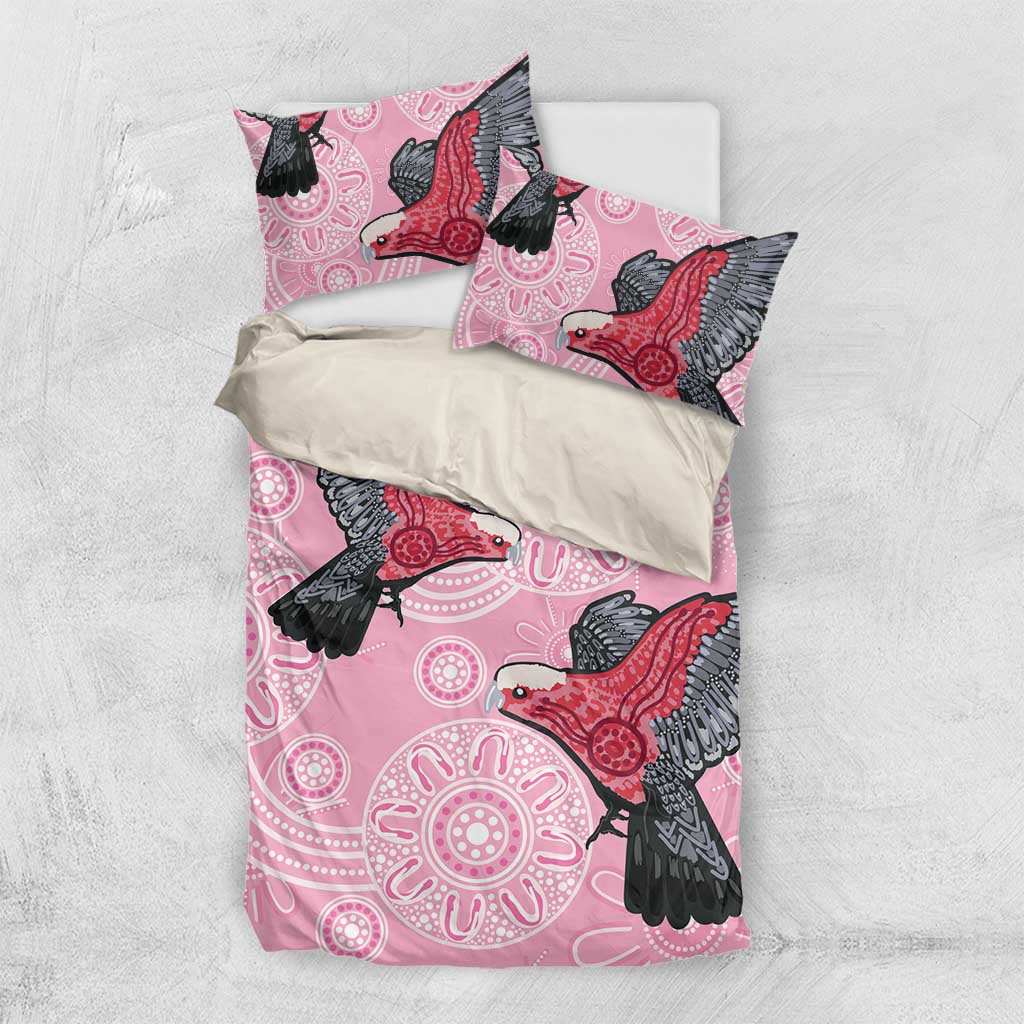 Pink Galah Aussie Aboriginal Bedding Set Soaring High - Aussie Hoodie