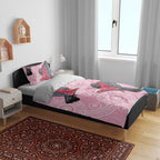 Pink Galah Aussie Aboriginal Bedding Set Soaring High - Aussie Hoodie