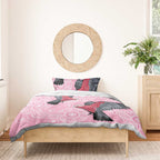 Pink Galah Aussie Aboriginal Bedding Set Soaring High - Aussie Hoodie