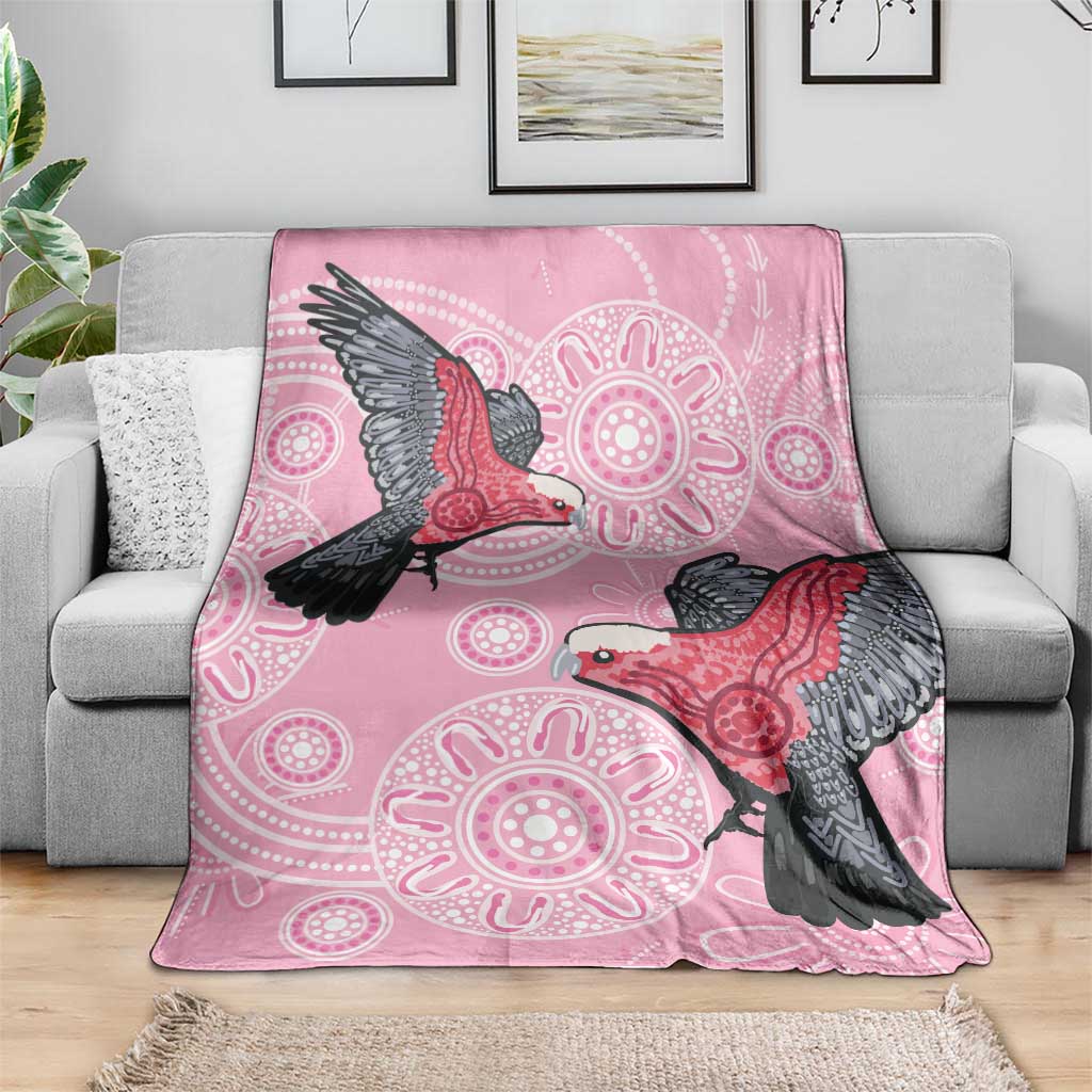 Pink Galah Aussie Aboriginal Blanket Soaring High - Aussie Hoodie