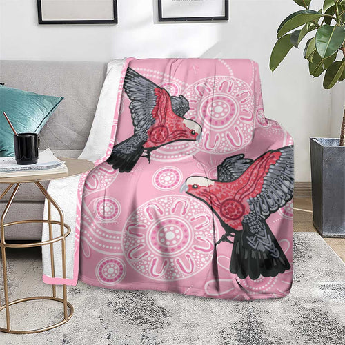 Pink Galah Aussie Aboriginal Blanket Soaring High - Aussie Hoodie