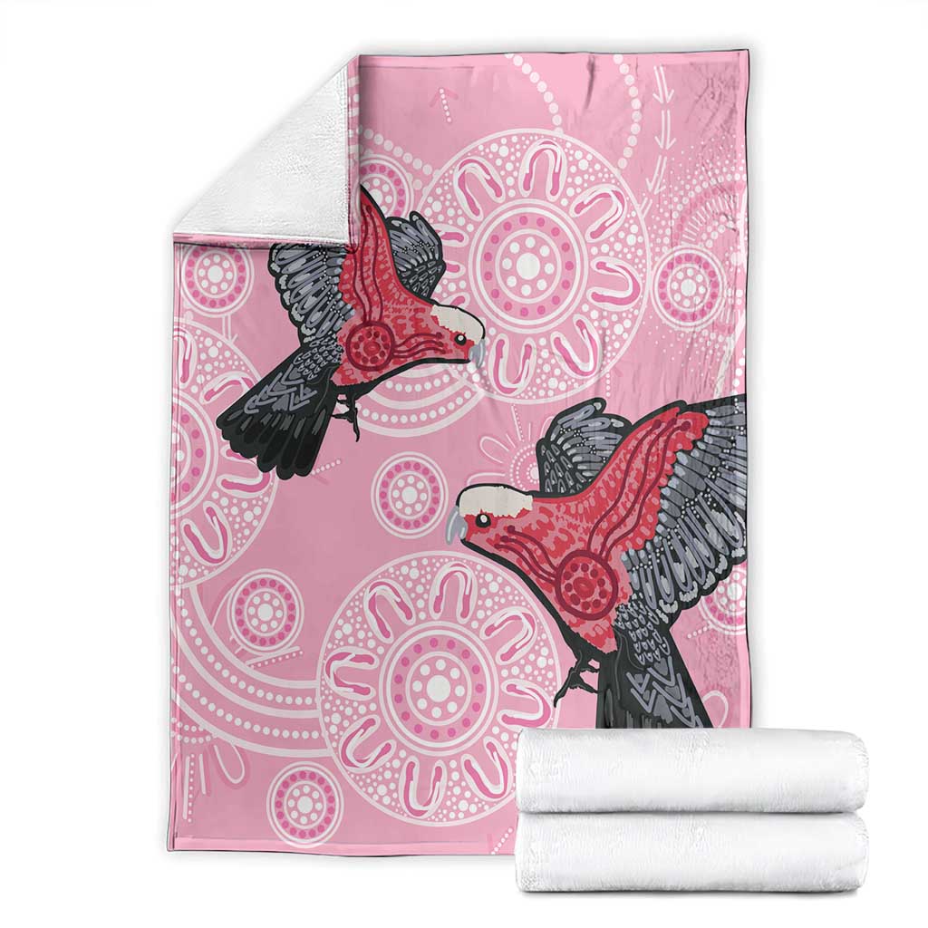 Pink Galah Aussie Aboriginal Blanket Soaring High - Aussie Hoodie
