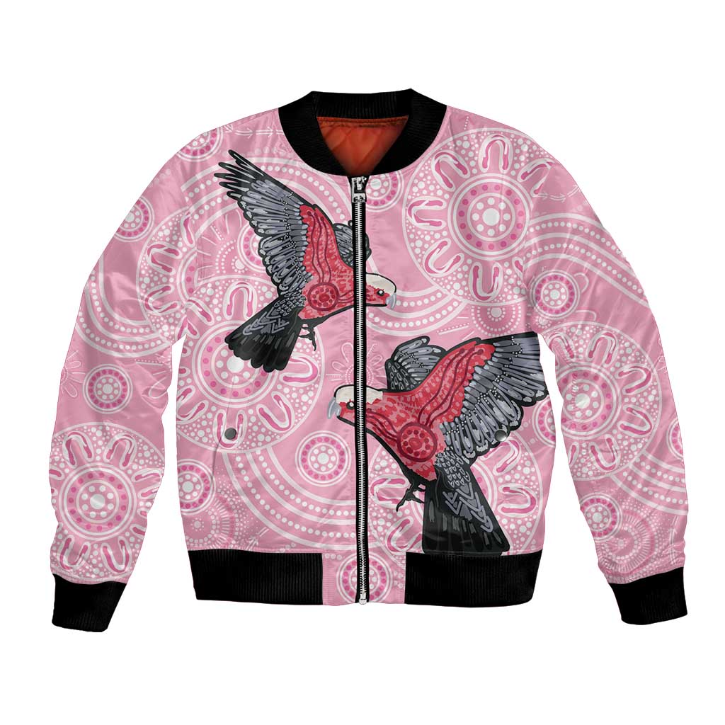 Pink Galah Aussie Aboriginal Bomber Jacket Soaring High - Aussie Hoodie