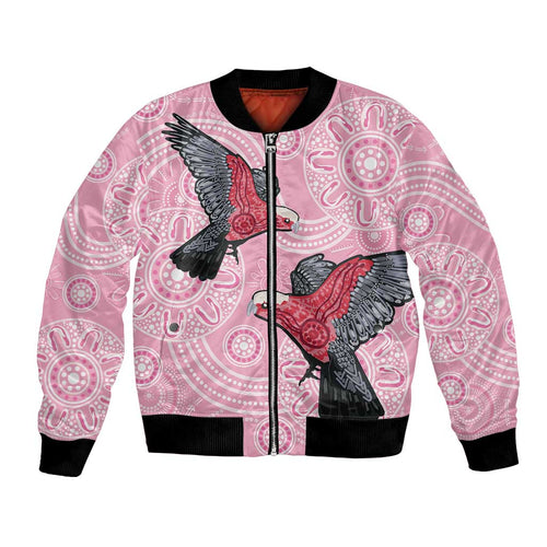 Pink Galah Aussie Aboriginal Bomber Jacket Soaring High - Aussie Hoodie