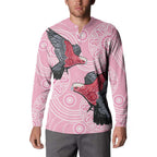 Pink Galah Aussie Aboriginal Button Sweatshirt Soaring High - Aussie Hoodie