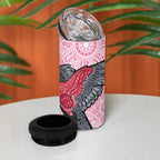 Pink Galah Aussie Aboriginal 4 in 1 Can Cooler Tumbler Soaring High - Aussie Hoodie