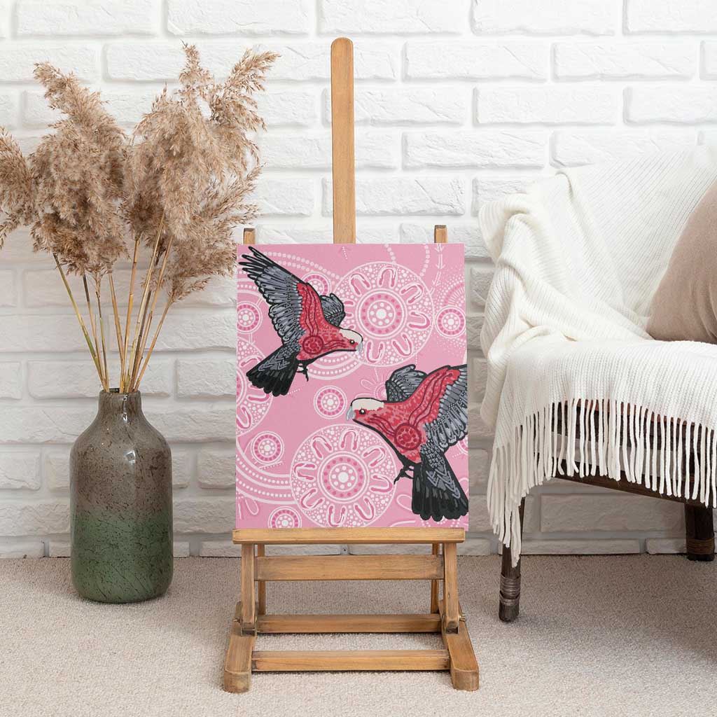 Pink Galah Aussie Aboriginal Canvas Wall Art Soaring High - Aussie Hoodie