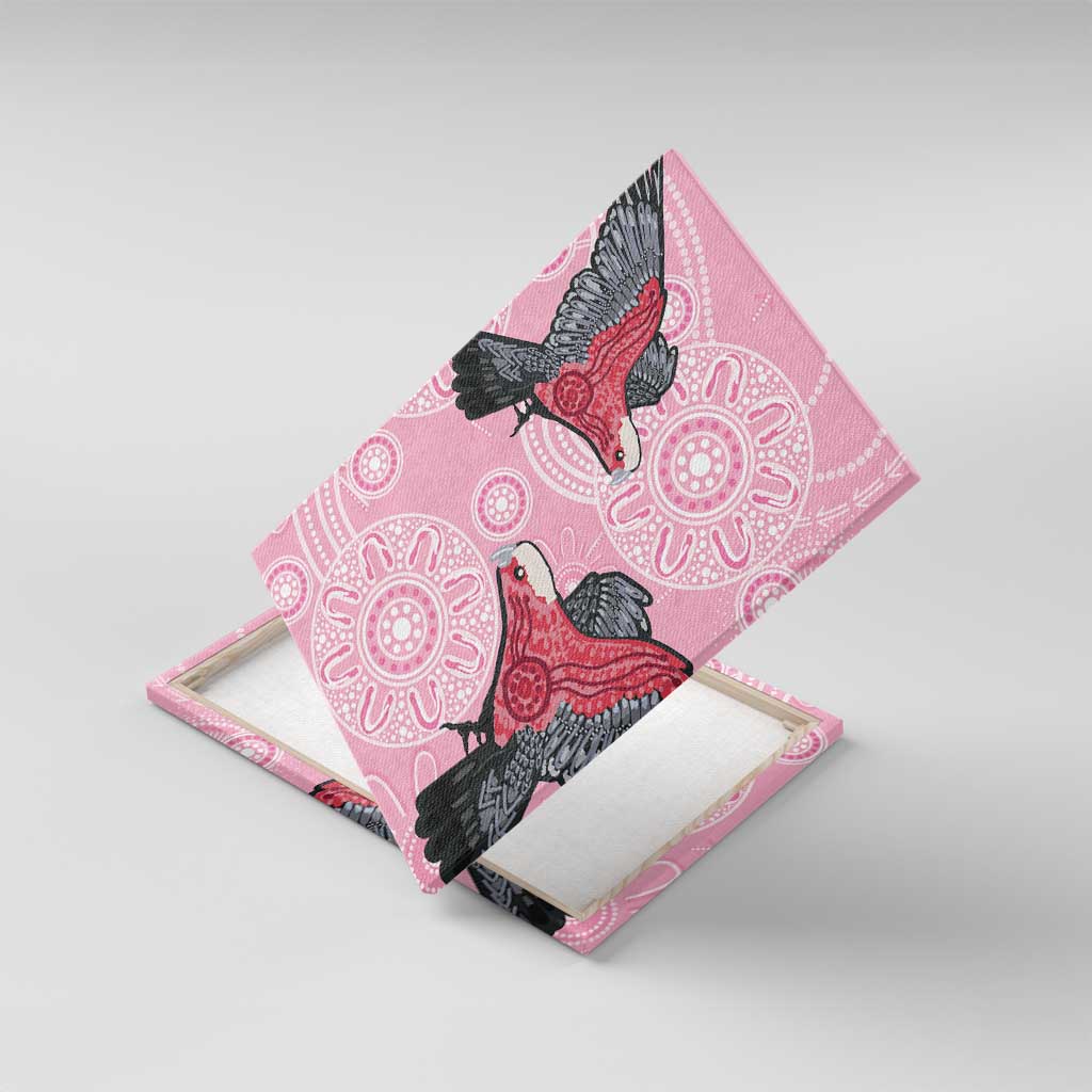 Pink Galah Aussie Aboriginal Canvas Wall Art Soaring High - Aussie Hoodie