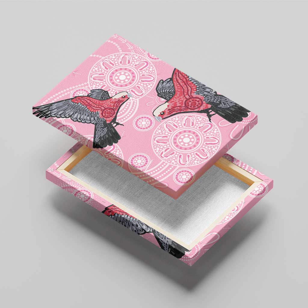 Pink Galah Aussie Aboriginal Canvas Wall Art Soaring High - Aussie Hoodie