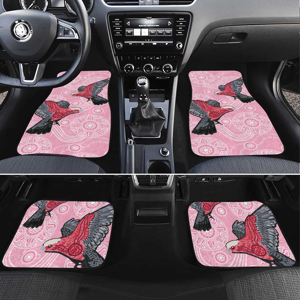 Pink Galah Aussie Aboriginal Car Mats Soaring High - Aussie Hoodie