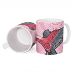 Pink Galah Aussie Aboriginal Ceramic Mug Soaring High - Aussie Hoodie