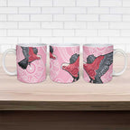 Pink Galah Aussie Aboriginal Ceramic Mug Soaring High - Aussie Hoodie