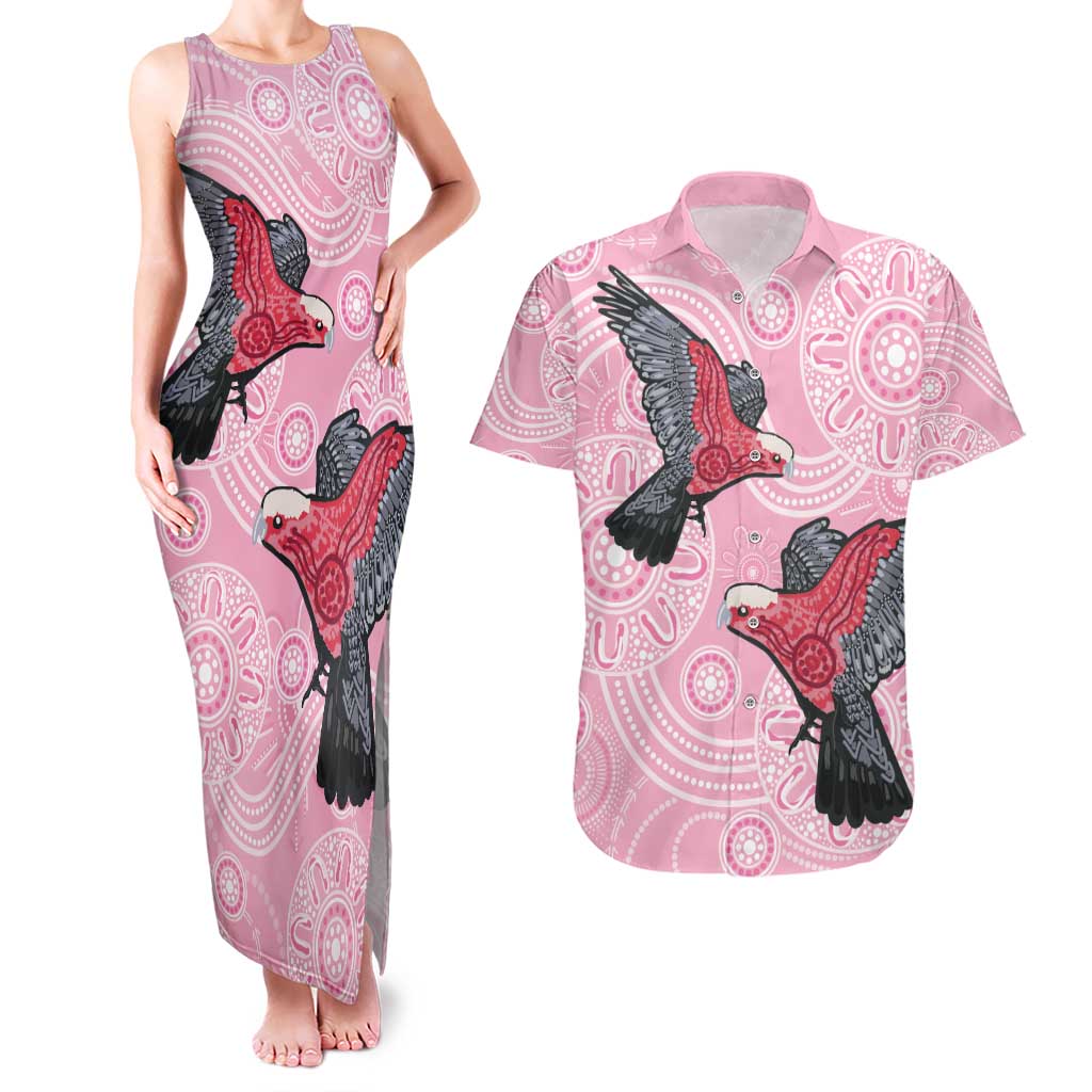 Pink Galah Aussie Aboriginal Couples Matching Tank Maxi Dress and Hawaiian Shirt Soaring High - Aussie Hoodie