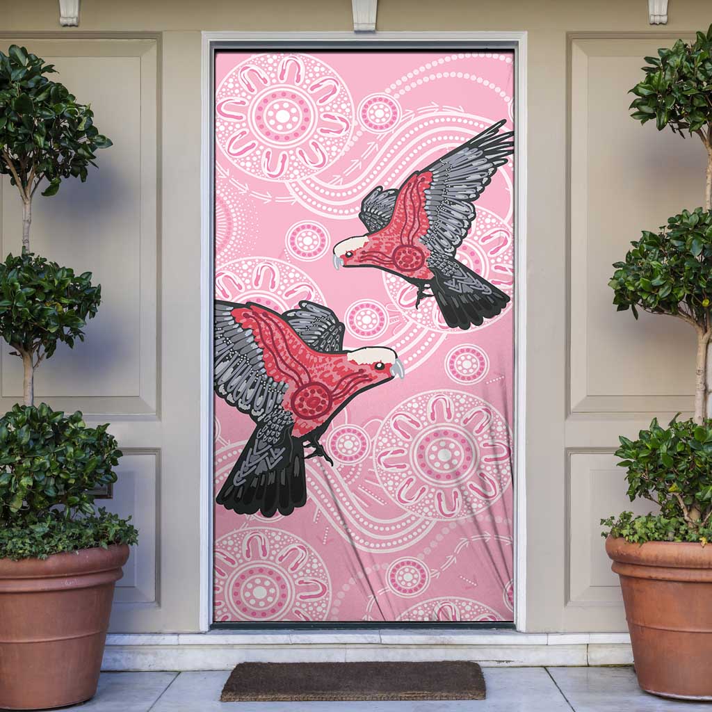 Pink Galah Aussie Aboriginal Door Cover Soaring High - Aussie Hoodie