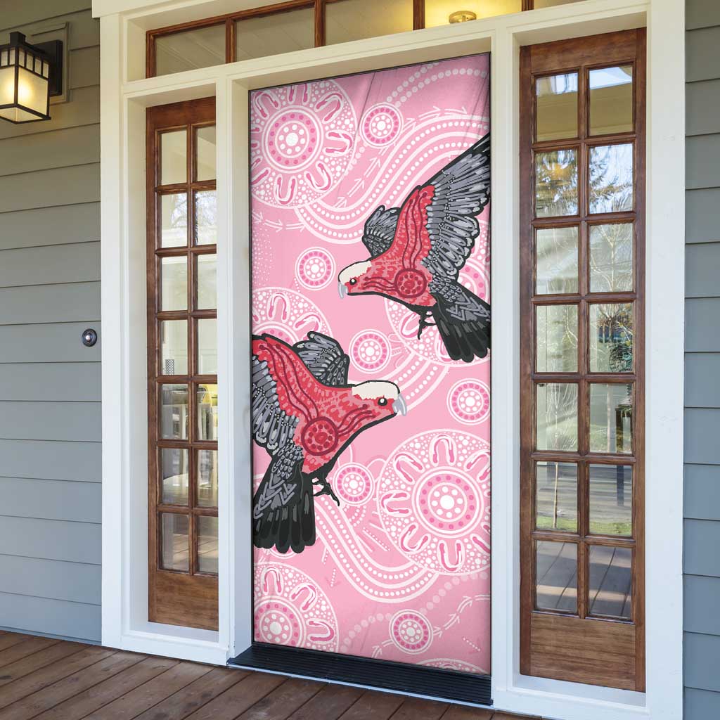 Pink Galah Aussie Aboriginal Door Cover Soaring High - Aussie Hoodie