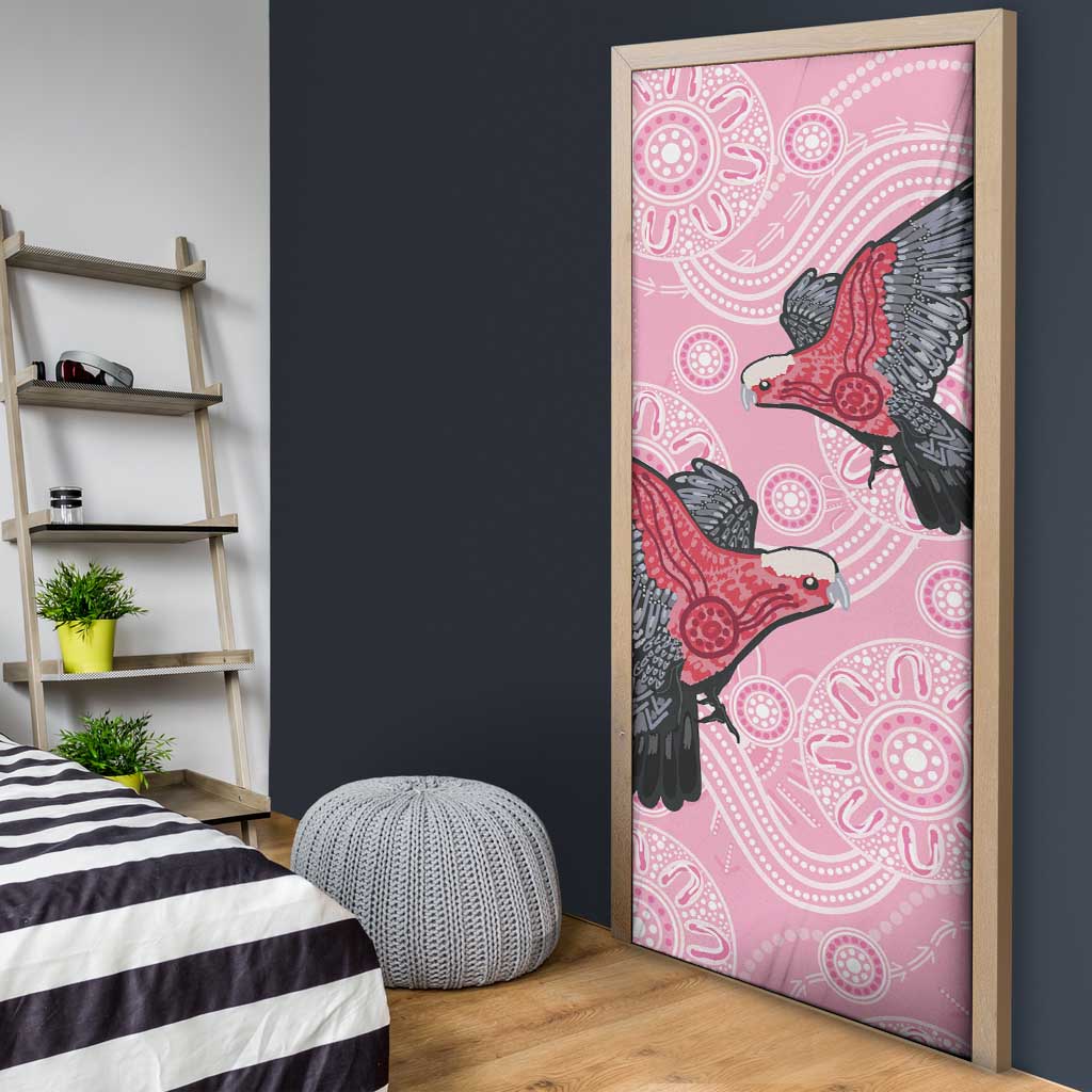 Pink Galah Aussie Aboriginal Door Cover Soaring High - Aussie Hoodie