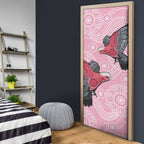 Pink Galah Aussie Aboriginal Door Cover Soaring High - Aussie Hoodie