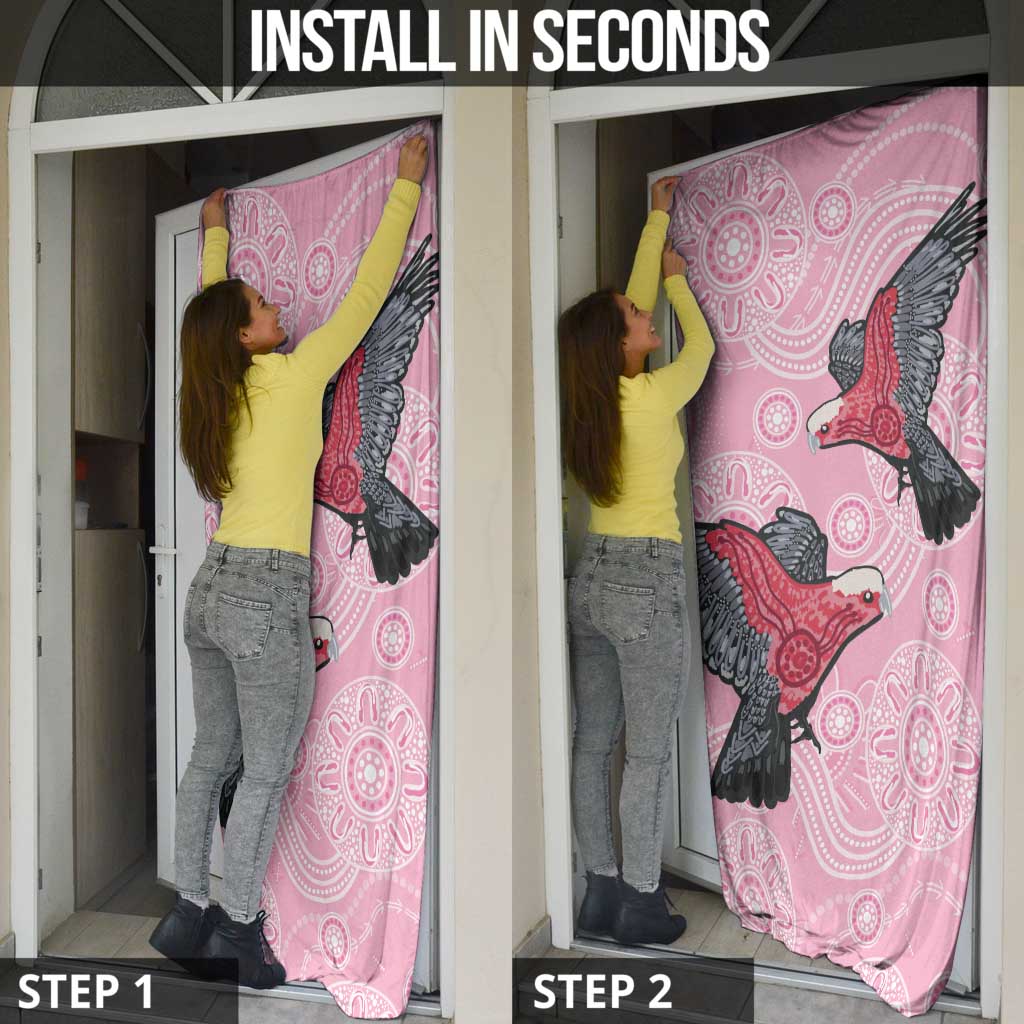 Pink Galah Aussie Aboriginal Door Cover Soaring High - Aussie Hoodie