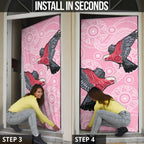 Pink Galah Aussie Aboriginal Door Cover Soaring High - Aussie Hoodie