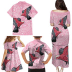 Pink Galah Aussie Aboriginal Family Matching Puletasi and Hawaiian Shirt Soaring High - Aussie Hoodie
