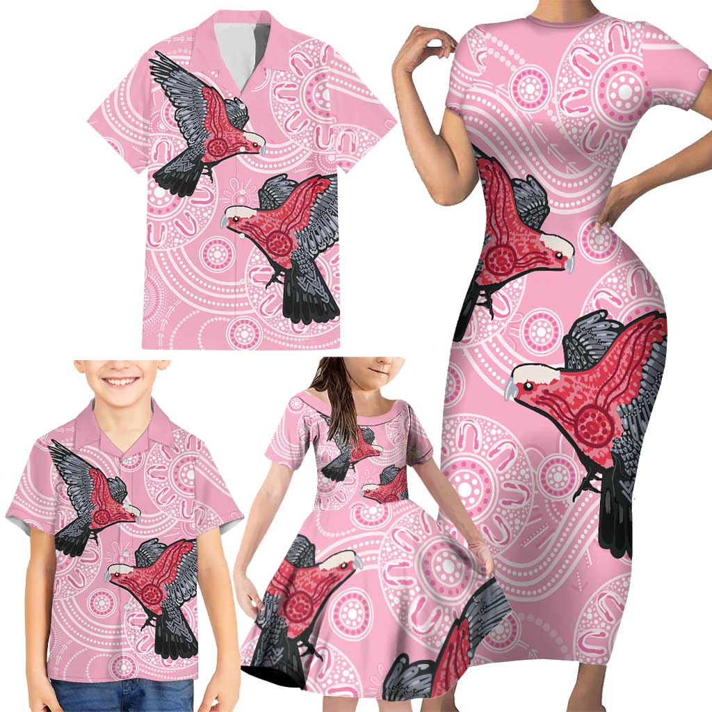 Pink Galah Aussie Aboriginal Family Matching Short Sleeve Bodycon Dress and Hawaiian Shirt Soaring High - Aussie Hoodie