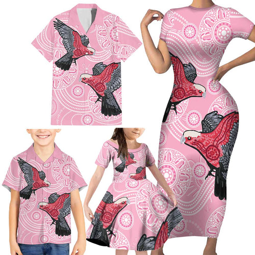 Pink Galah Aussie Aboriginal Family Matching Short Sleeve Bodycon Dress and Hawaiian Shirt Soaring High - Aussie Hoodie