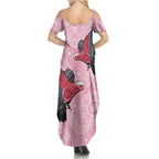 Pink Galah Aussie Aboriginal Family Matching Summer Maxi Dress and Hawaiian Shirt Soaring High - Aussie Hoodie