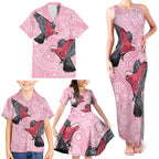 Pink Galah Aussie Aboriginal Family Matching Tank Maxi Dress and Hawaiian Shirt Soaring High - Aussie Hoodie