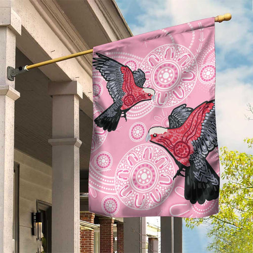 Pink Galah Aussie Aboriginal Garden Flag Soaring High - Aussie Hoodie