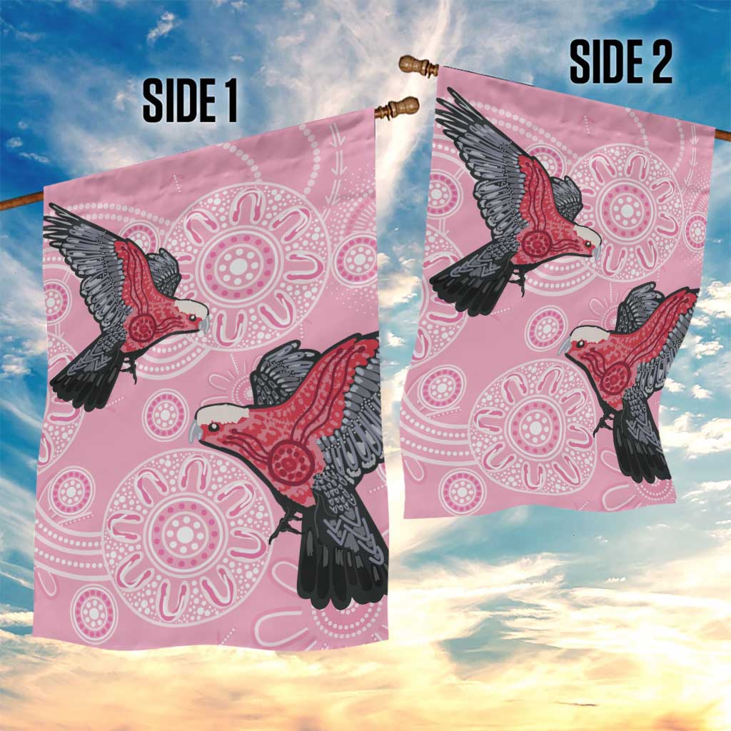 Pink Galah Aussie Aboriginal Garden Flag Soaring High - Aussie Hoodie