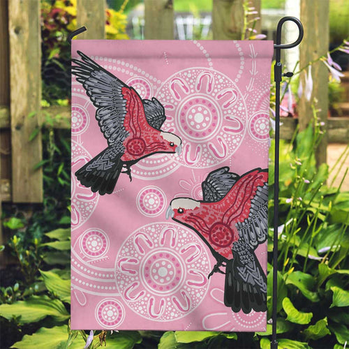 Pink Galah Aussie Aboriginal Garden Flag Soaring High - Aussie Hoodie