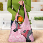 Pink Galah Aussie Aboriginal Grocery Bag Soaring High - Aussie Hoodie