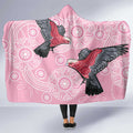 Pink Galah Aussie Aboriginal Hooded Blanket Soaring High - Aussie Hoodie