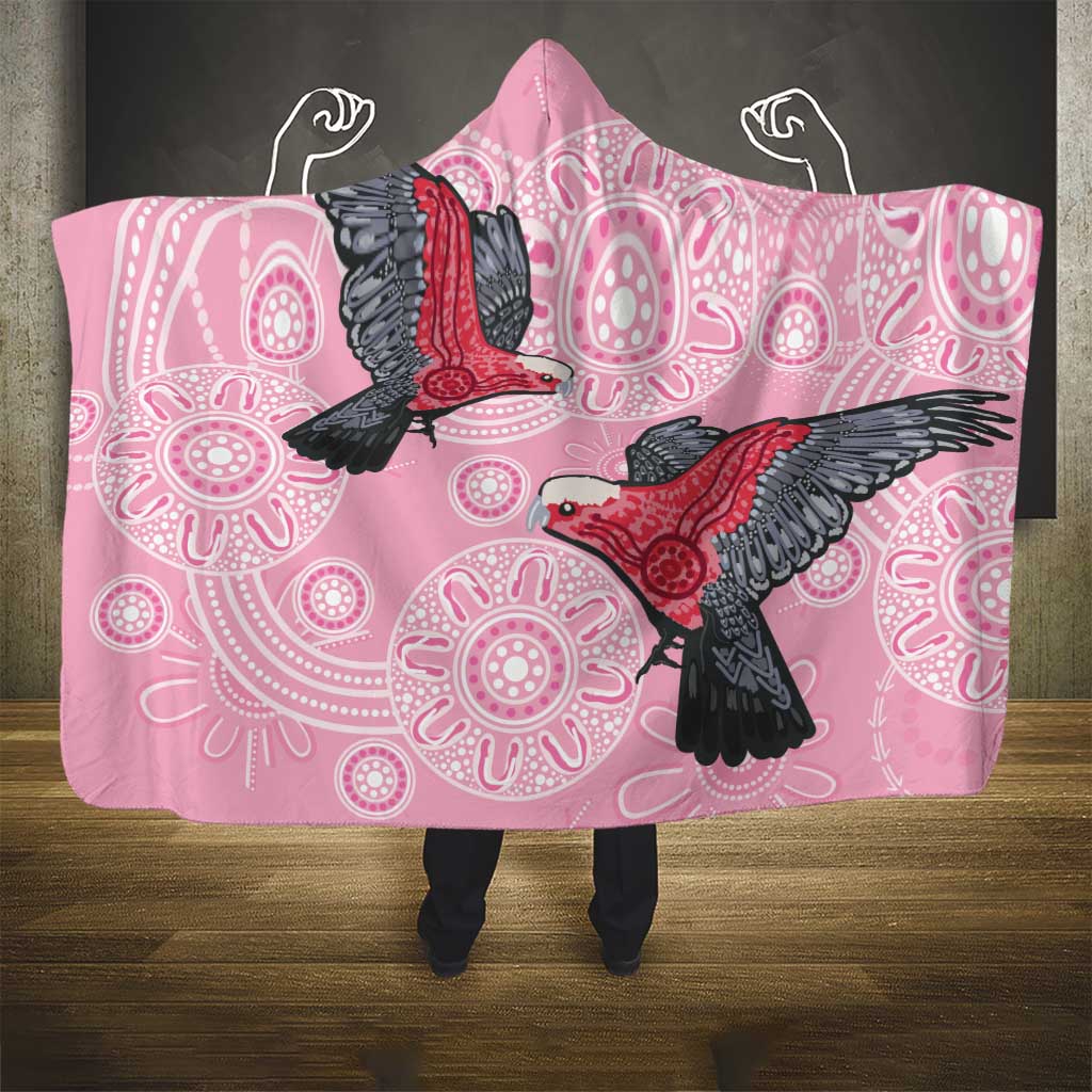 Pink Galah Aussie Aboriginal Hooded Blanket Soaring High - Aussie Hoodie
