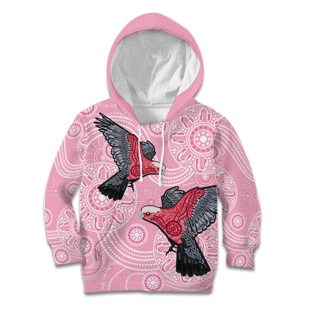 Pink Galah Aussie Aboriginal Kid Hoodie Soaring High - Aussie Hoodie