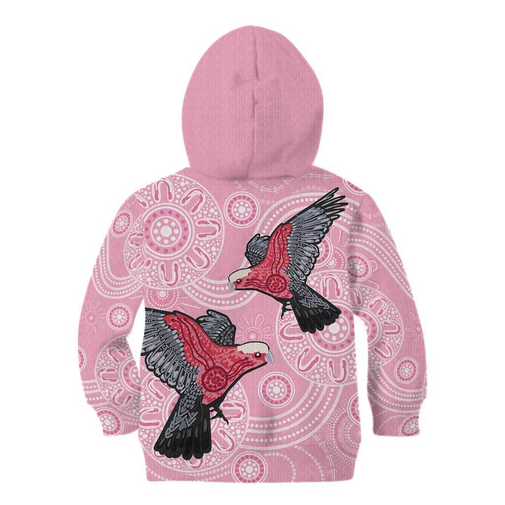 Pink Galah Aussie Aboriginal Kid Hoodie Soaring High - Aussie Hoodie