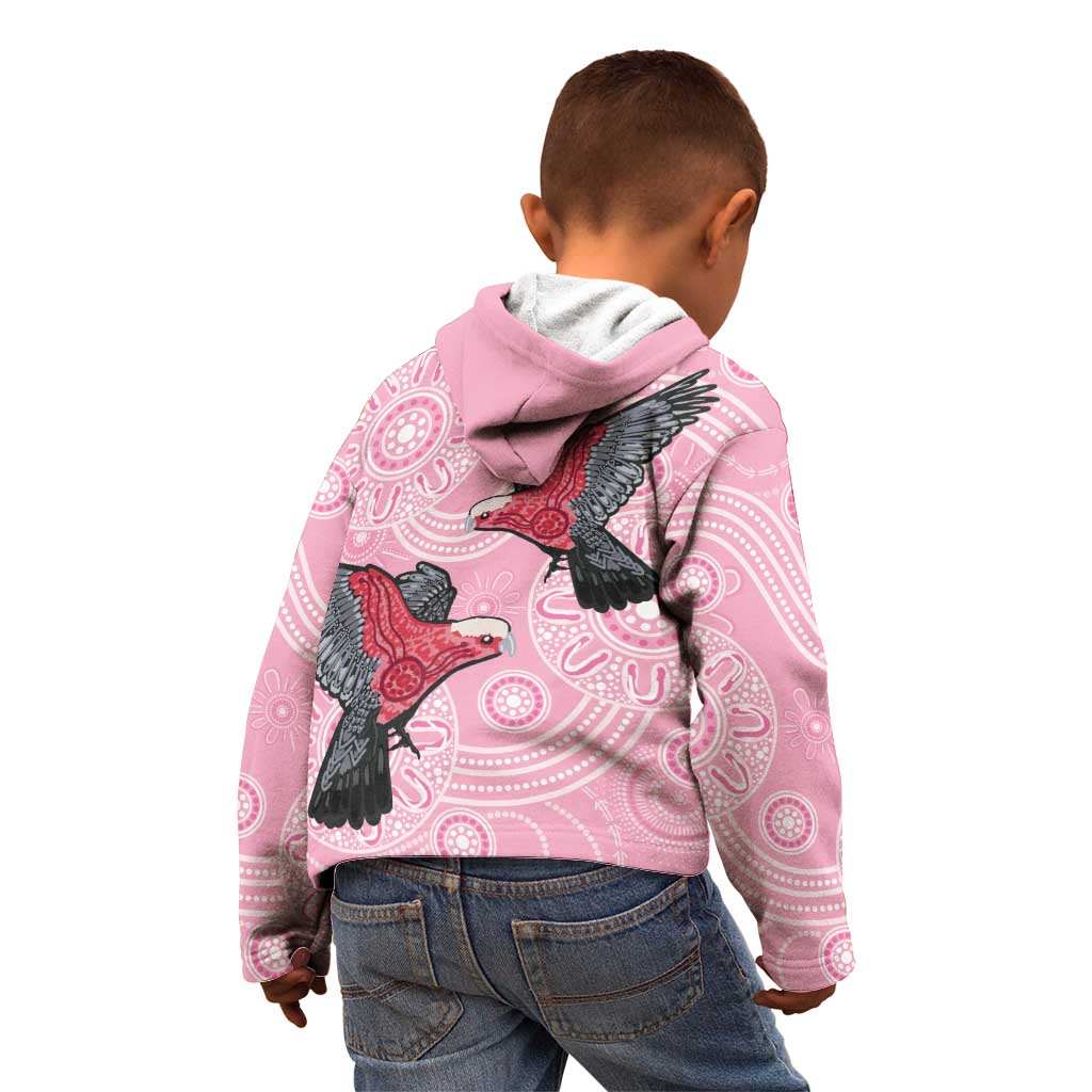 Pink Galah Aussie Aboriginal Kid Hoodie Soaring High - Aussie Hoodie