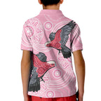 Pink Galah Aussie Aboriginal Kid Polo Shirt Soaring High - Aussie Hoodie