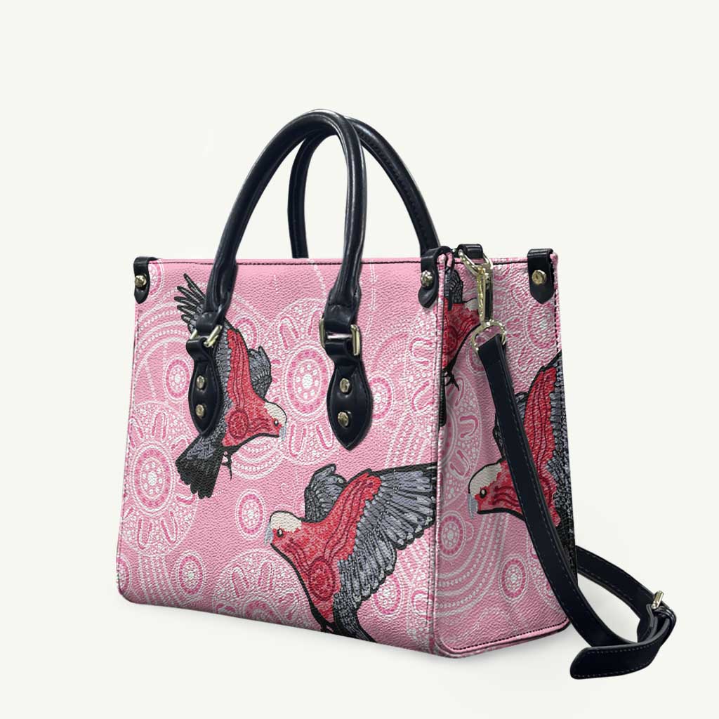 Pink Galah Aussie Aboriginal Leather Bag Soaring High - Aussie Hoodie