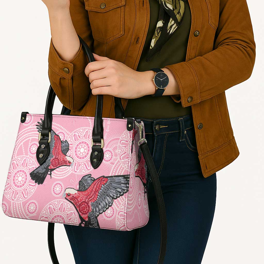 Pink Galah Aussie Aboriginal Leather Bag Soaring High - Aussie Hoodie