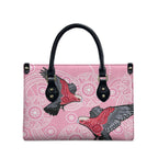 Pink Galah Aussie Aboriginal Leather Bag Soaring High - Aussie Hoodie