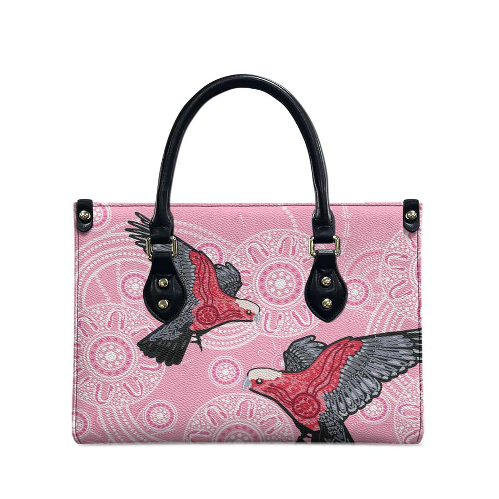 Pink Galah Aussie Aboriginal Leather Bag Soaring High - Aussie Hoodie