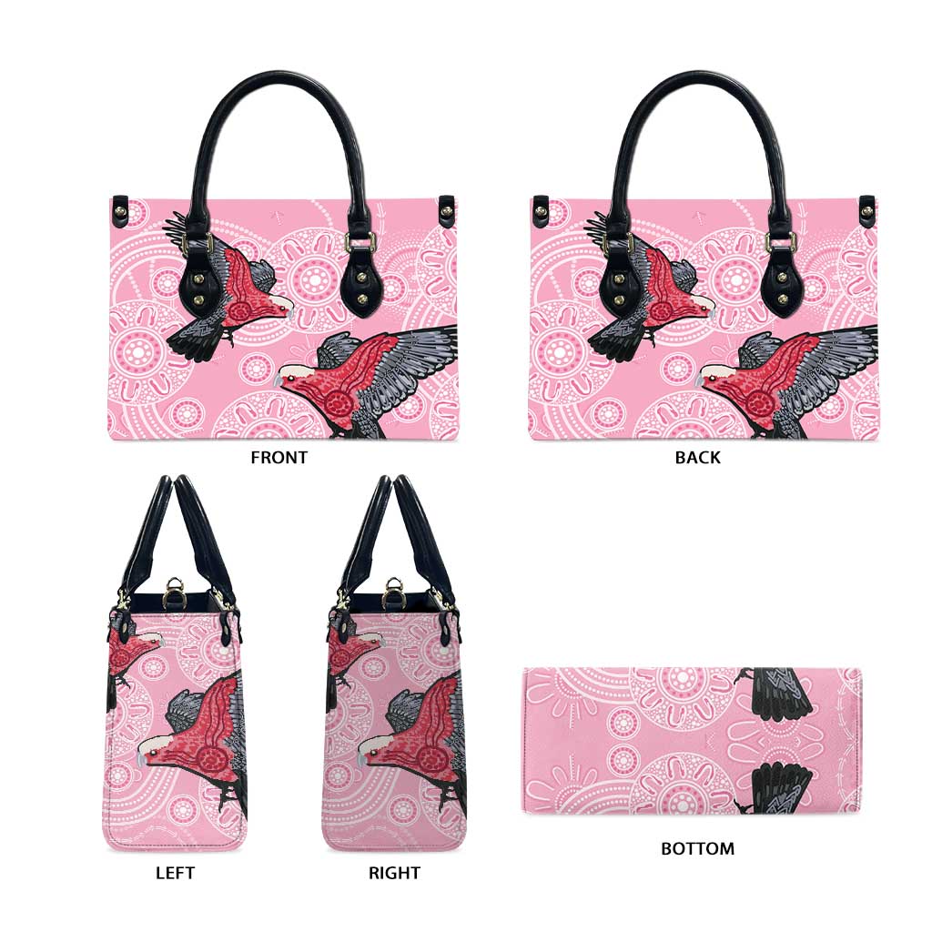 Pink Galah Aussie Aboriginal Leather Bag Soaring High - Aussie Hoodie