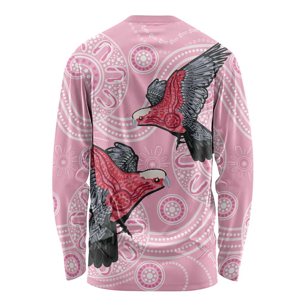 Pink Galah Aussie Aboriginal Long Sleeve Shirt Soaring High - Aussie Hoodie