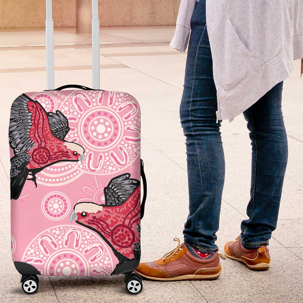 Pink Galah Aussie Aboriginal Luggage Cover Soaring High - Aussie Hoodie