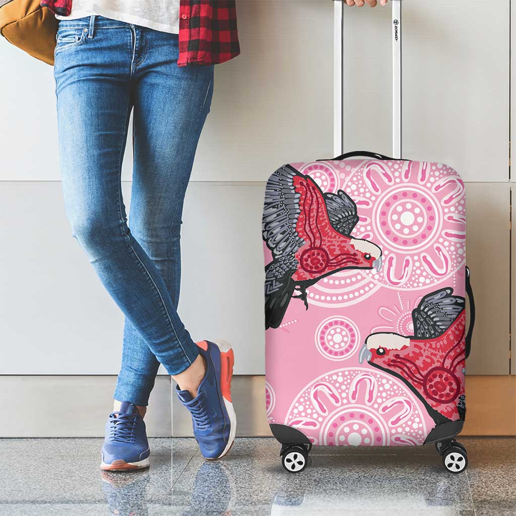 Pink Galah Aussie Aboriginal Luggage Cover Soaring High - Aussie Hoodie