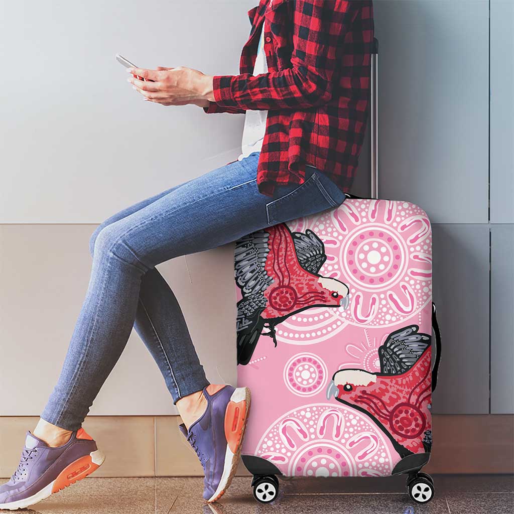Pink Galah Aussie Aboriginal Luggage Cover Soaring High - Aussie Hoodie