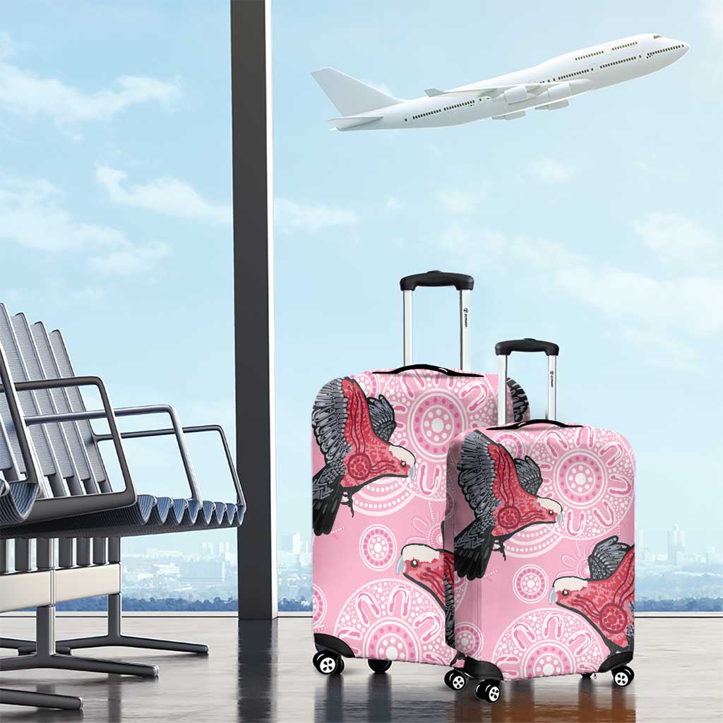 Pink Galah Aussie Aboriginal Luggage Cover Soaring High - Aussie Hoodie